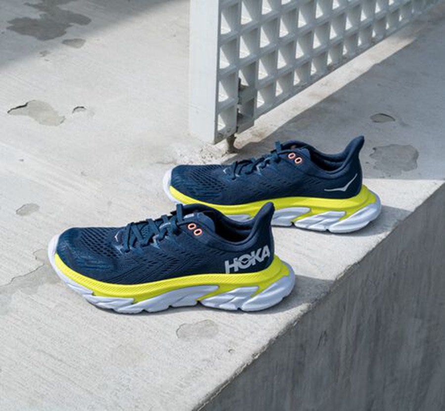 Hoka One One Koşu Ayakkabısı Kadın Lacivert - Clifton Edge - UM4709516